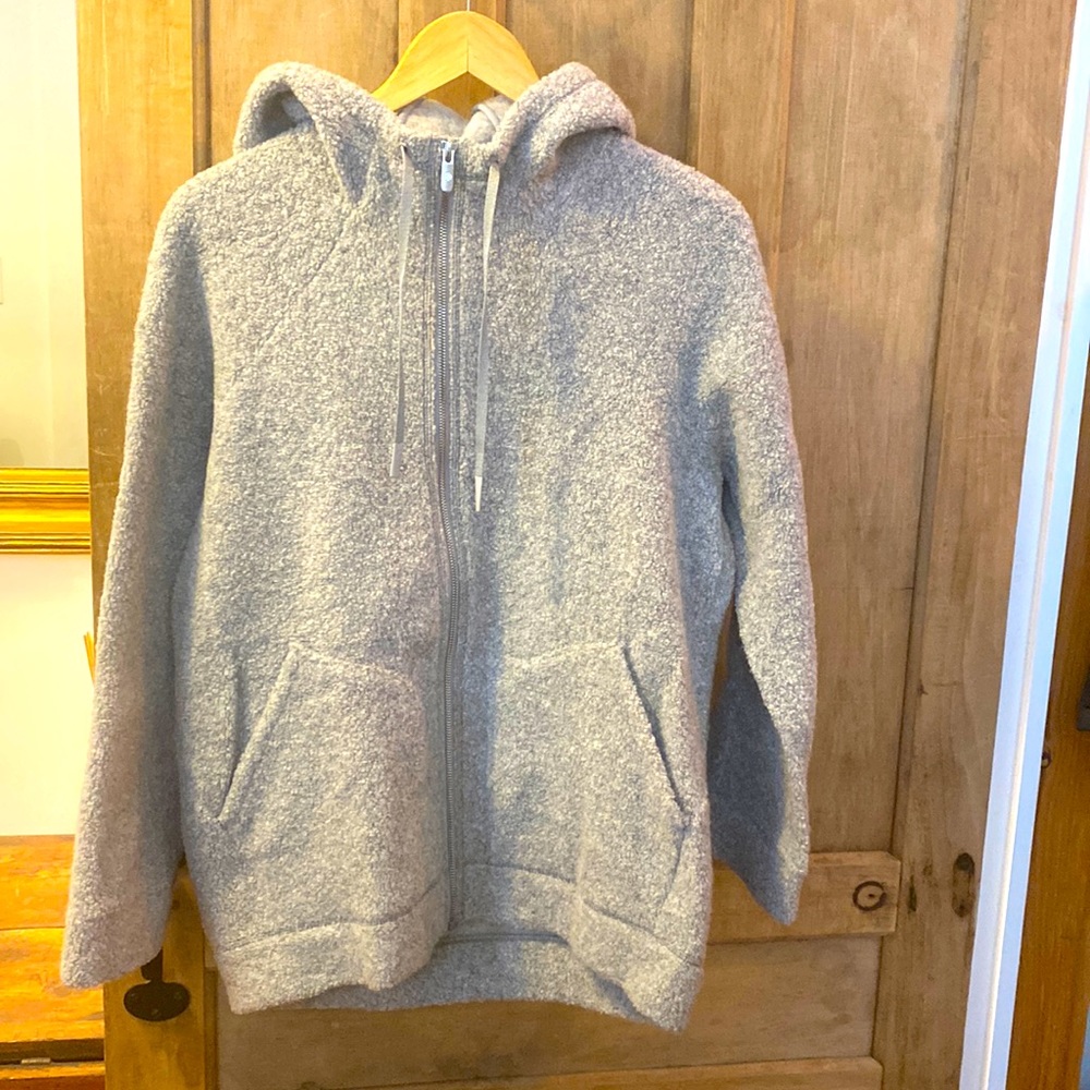 Lululemon cold weather hoodie, size 6 light grey